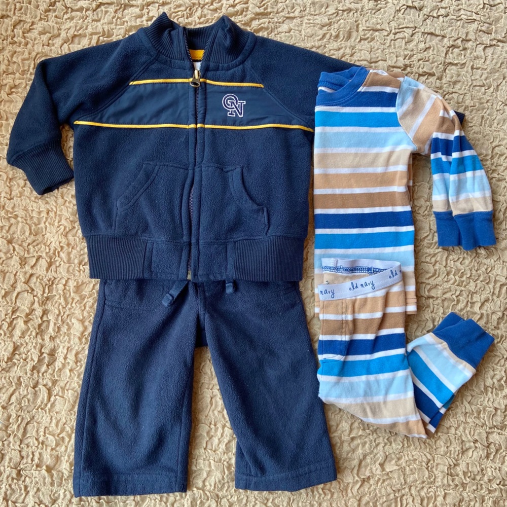 Old Navy Size 6-12M Zip Up, Sweats and Pjs